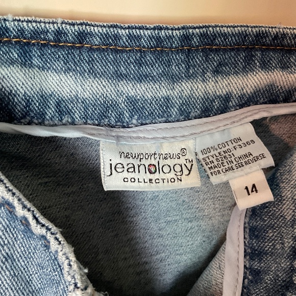 Newport News Jeanology Collection Juniors Denim Top Size 14 Vintage - Picture 2 of 10